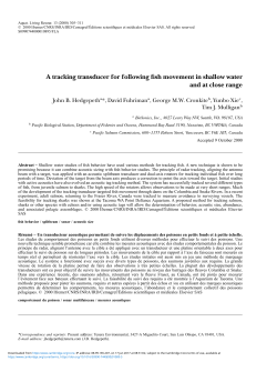 A tracking transducer for following fish movement in shallow