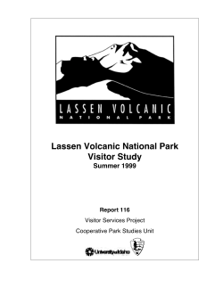 Lassen Volcanic National Park Visitor Study - PSU