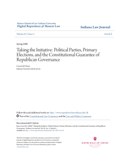 Taking the Initiative: Political Parties, Primary Elections, and the