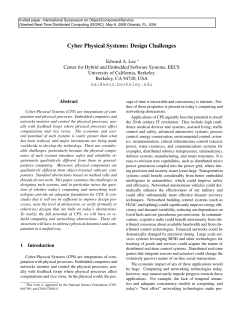 Cyber Physical Systems: Design Challenges