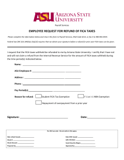 employee request for refund of fica taxes