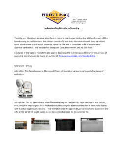 Microform Scanning Considerations
