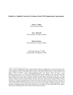 Explicit vs. Implicit Contracts: Evidence from CEO Employment