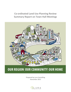 The Co-ordinated Land Use Planning Review Summary Report on