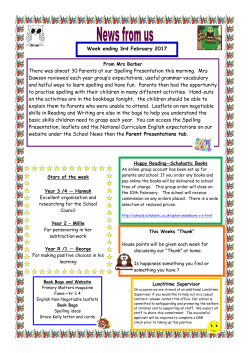 There was almost 30 Parents at our Spelling Presentation this