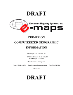DRAFT DRAFT - E-Maps