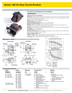 Series 18X Hi-Amp Circuit Breaker