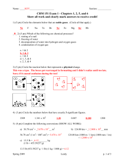 Exam 1 S09 Key