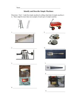 Identify and Describe Simple Machines