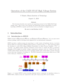 Operation of the CAEN SY127 High Voltage System