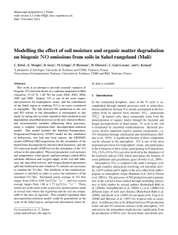 Modelling the effect of soil moisture and organic matter degradation