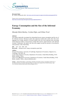 Energy Consumption and the Size of the Informal Economy