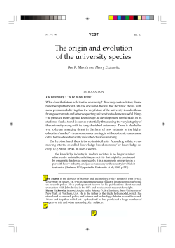 The origin and evolution of the university species