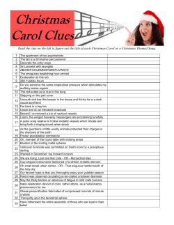 Christmas Carol Clues