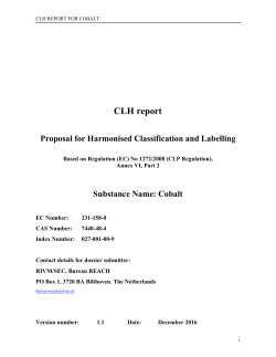 CLH report