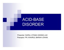 ACID-BASE DISORDER