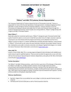 TNStars&reg; and ABLE TN Customer Service Representative