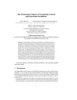 The Performance Impact of Granularity Control and Functional