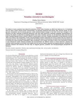 REVIEW Parasites: evolutionʼs neurobiologists
