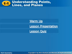 1-1 Understanding Points, Lines, and Planes