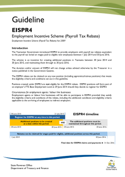 Employment Incentive Scheme (Payroll Tax Rebate) (EISPR3