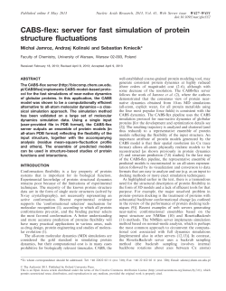 CABS-flex: server for fast simulation of protein structure fluctuations