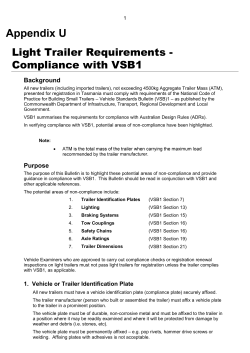 Light Trailer Requirements