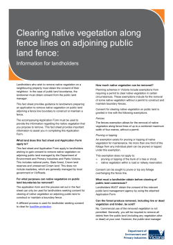 Clearing native vegetation along fence lines on adjoining public