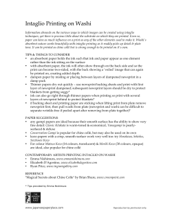 Intaglio - The Japanese Paper Place