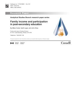 Family income and participation in post