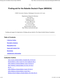 Finding-aid for the Babette Deutsch Paper (MSS034)