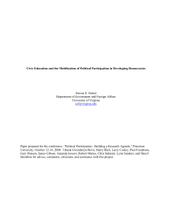 Civic Education and the Mobilization of Political Participation in