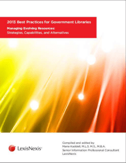 2013 Best Practices for Government Libraries