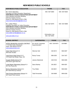 new mexico public schools - Department of Dine Education