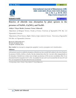 Kinetics of chloride ions absorption by plant sprouts in the presence