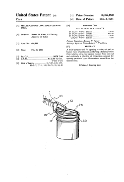 Multi-purpose container opening tool