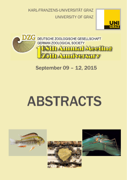 abstracts - Deutsche Zoologische Gesellschaft eV