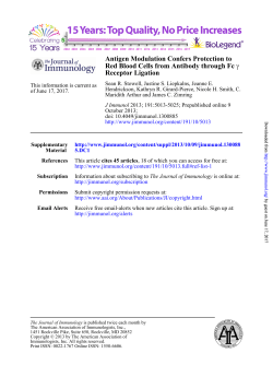 Antigen Modulation Confers Protection to Red Blood Cells from
