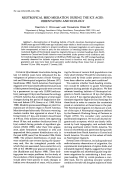 NEOTROPICAL BIRD MIGRATION DURING THE ICE AGES