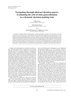 Navigating through abstract decision spaces
