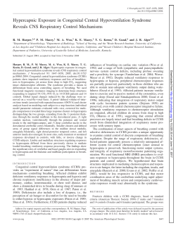 Hypercapnic Exposure in Congenital Central Hypoventilation