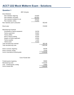 ACCT-222 Mock Midterm Exam - Solutions