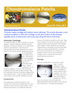 chondromalacia patella - David M. Oster, MD Denver