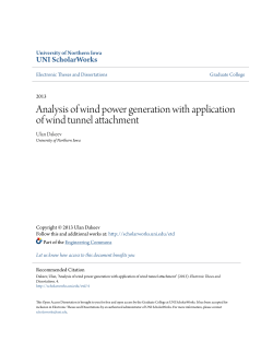 Analysis of wind power generation with application of wind tunnel
