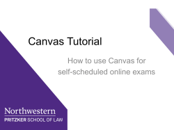 Canvas Tutorial - Northwestern Law