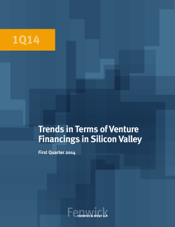 Silicon Valley Venture Capital Survey First Quarter 2014