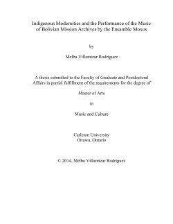 Indigenous Modernities and the Performance of the Music of