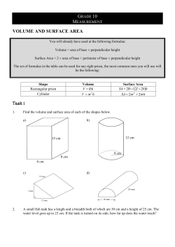 Further Volume and Surface Area as  File