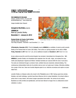 InLiquid at the Bride presents ANIMALIA Work by Lynnette Shelley