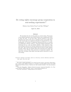 Do voting rights encourage group cooperation in rent